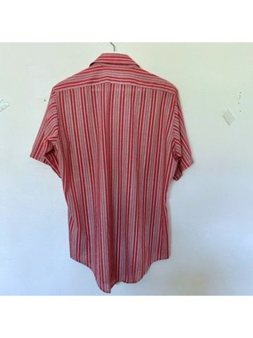 Vintage 70s Arrow Collar Man Shirt M Short Sleeve Retro Rockabilly Disco - Picture 3 of 8